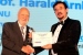 Prof. Harald Arnljot Oye, NTNU Norway - Receiving Fray International Sustainability Award by Dr. Florian Kongoli.