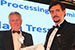Alain Tressaud, CNRS France - Receiving Fray International Sustainability Award by Dr. Florian Kongoli.