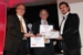 M. Caffarey, and M. Van Camp, Umicore - Receiving Fray International Sustainability Award by Dr. Florian Kongoli.